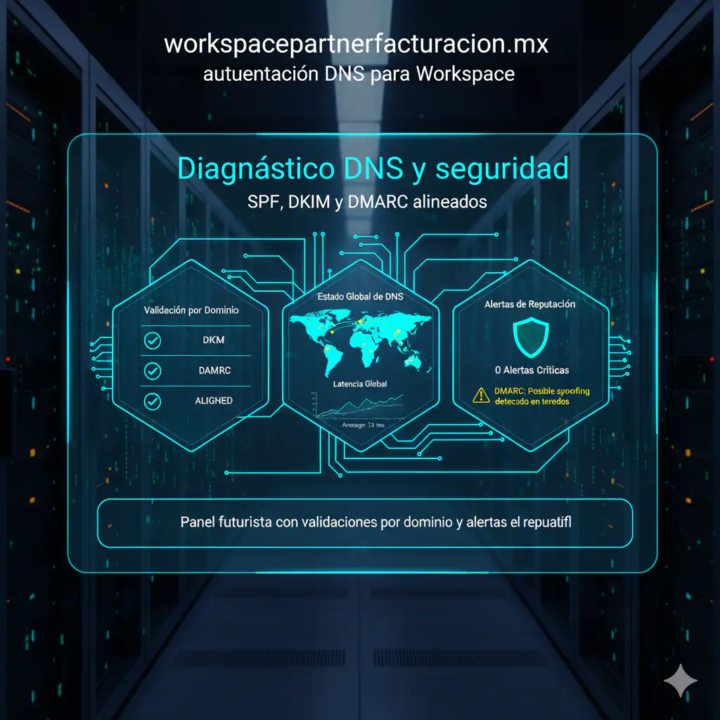 autenticación DNS para Workspace