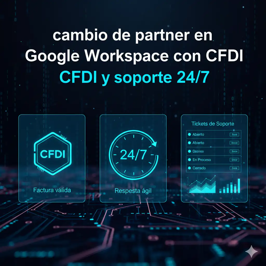 cambio de partner en Google Workspace con CFDI