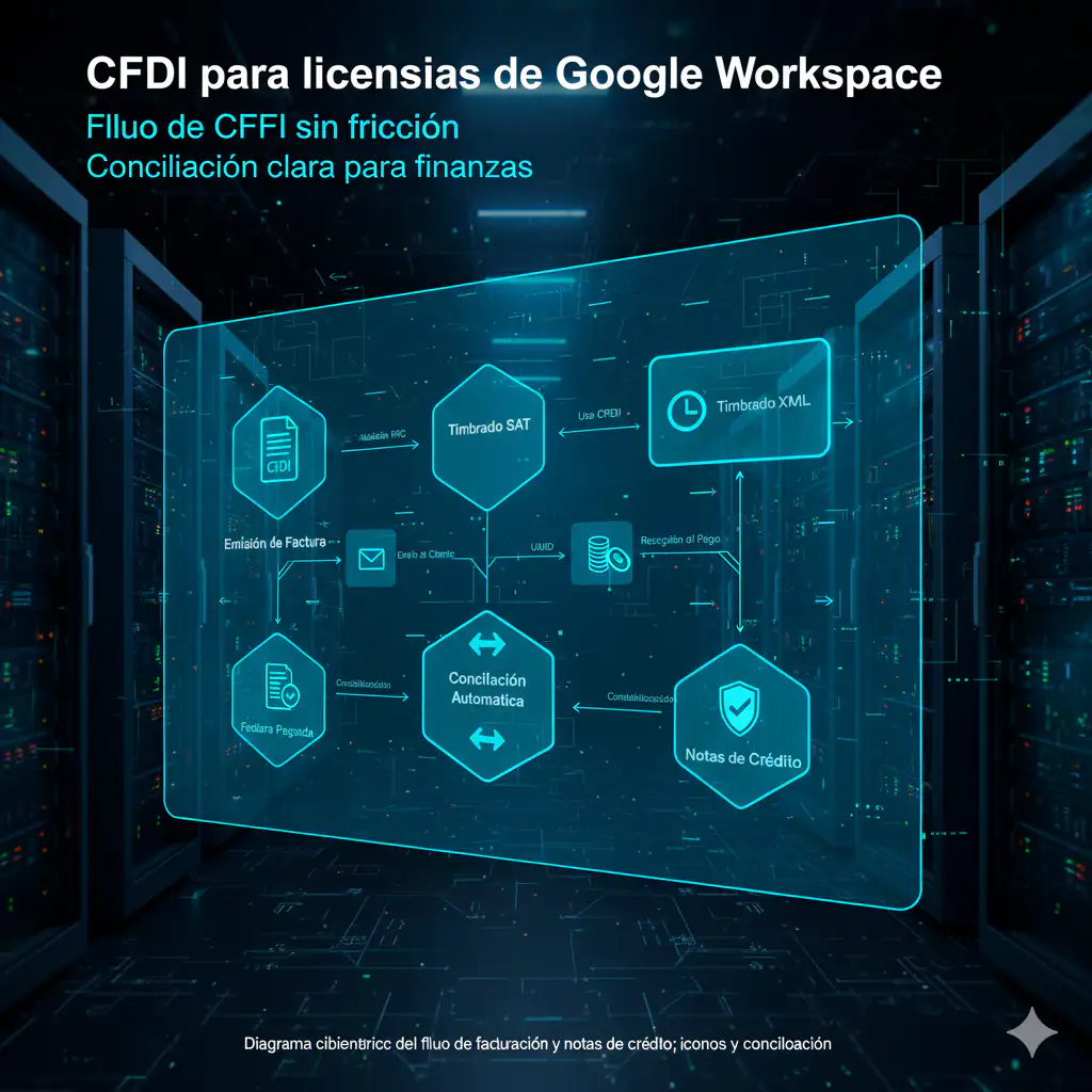 CFDI para licencias de Google Workspace