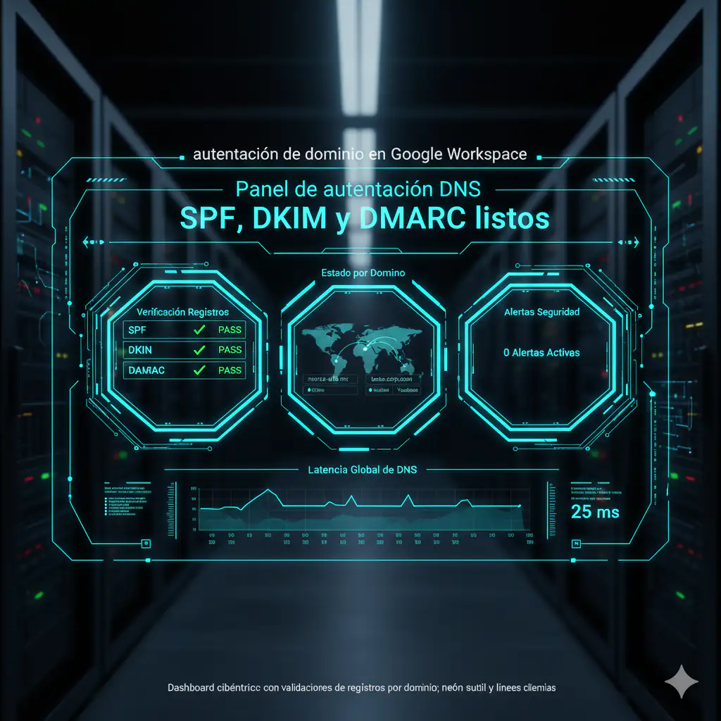 autenticación de dominio en Google Workspace