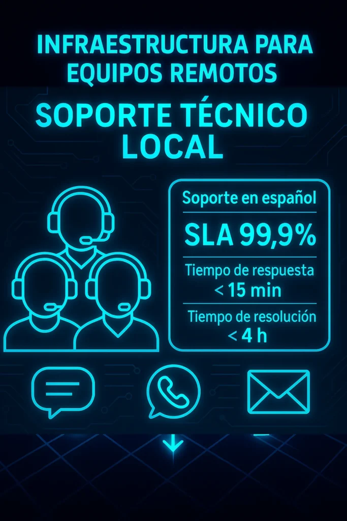 infraestructura para equipos remotos