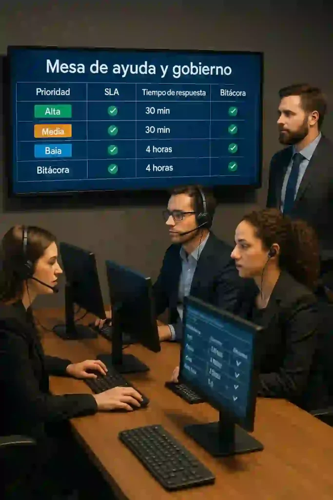 equipo de TI en oficina