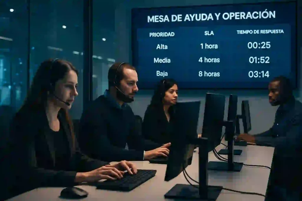 equipo de trabajo en oficina