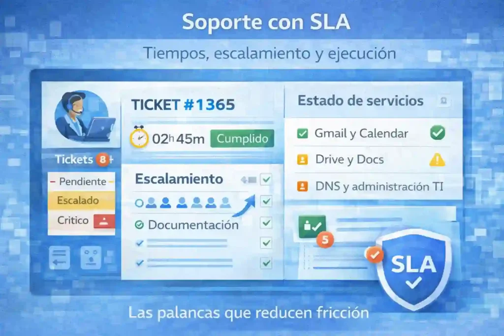 empresas que crecen con Google Workspace con soporte y SLA