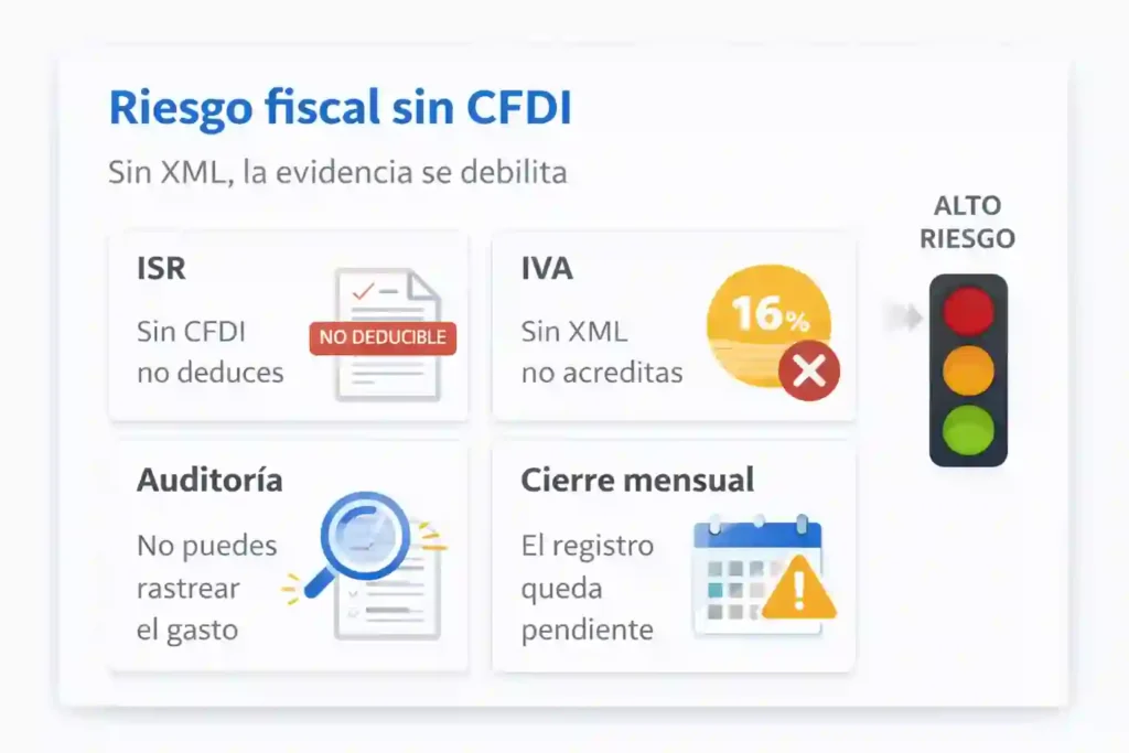 pagar Google Workspace sin CFDI y riesgos fiscales en México