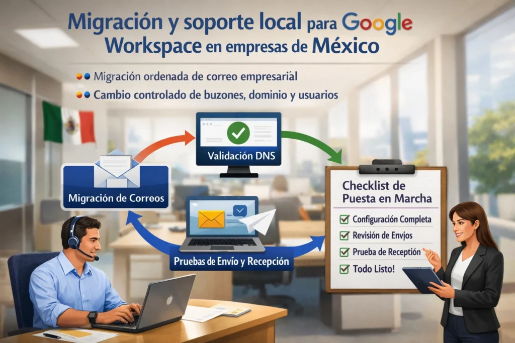 migración y soporte local para Google Workspace en empresas de México