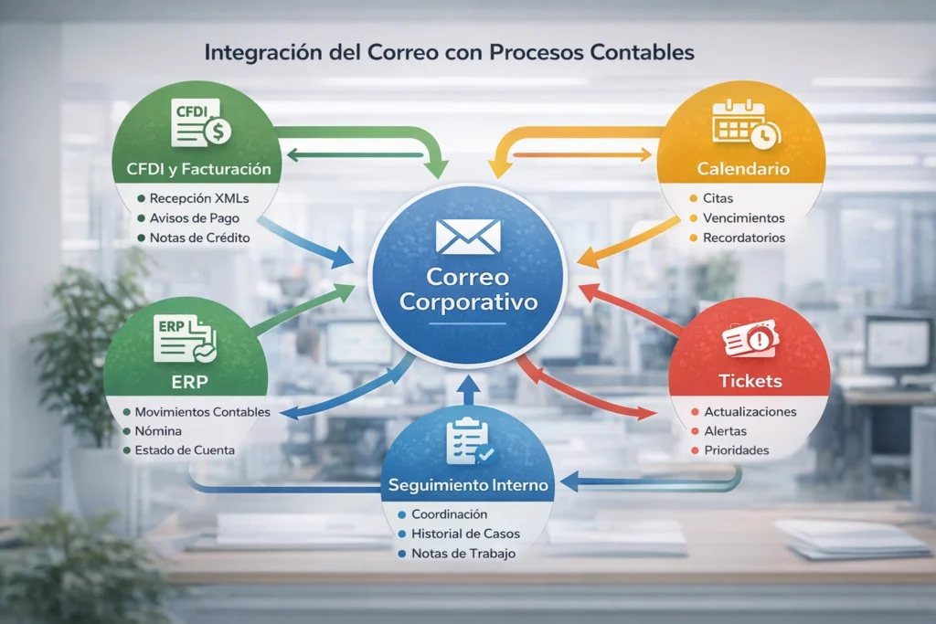 solución de correo corporativo segura para despacho contable con control de accesos y trazabilidad