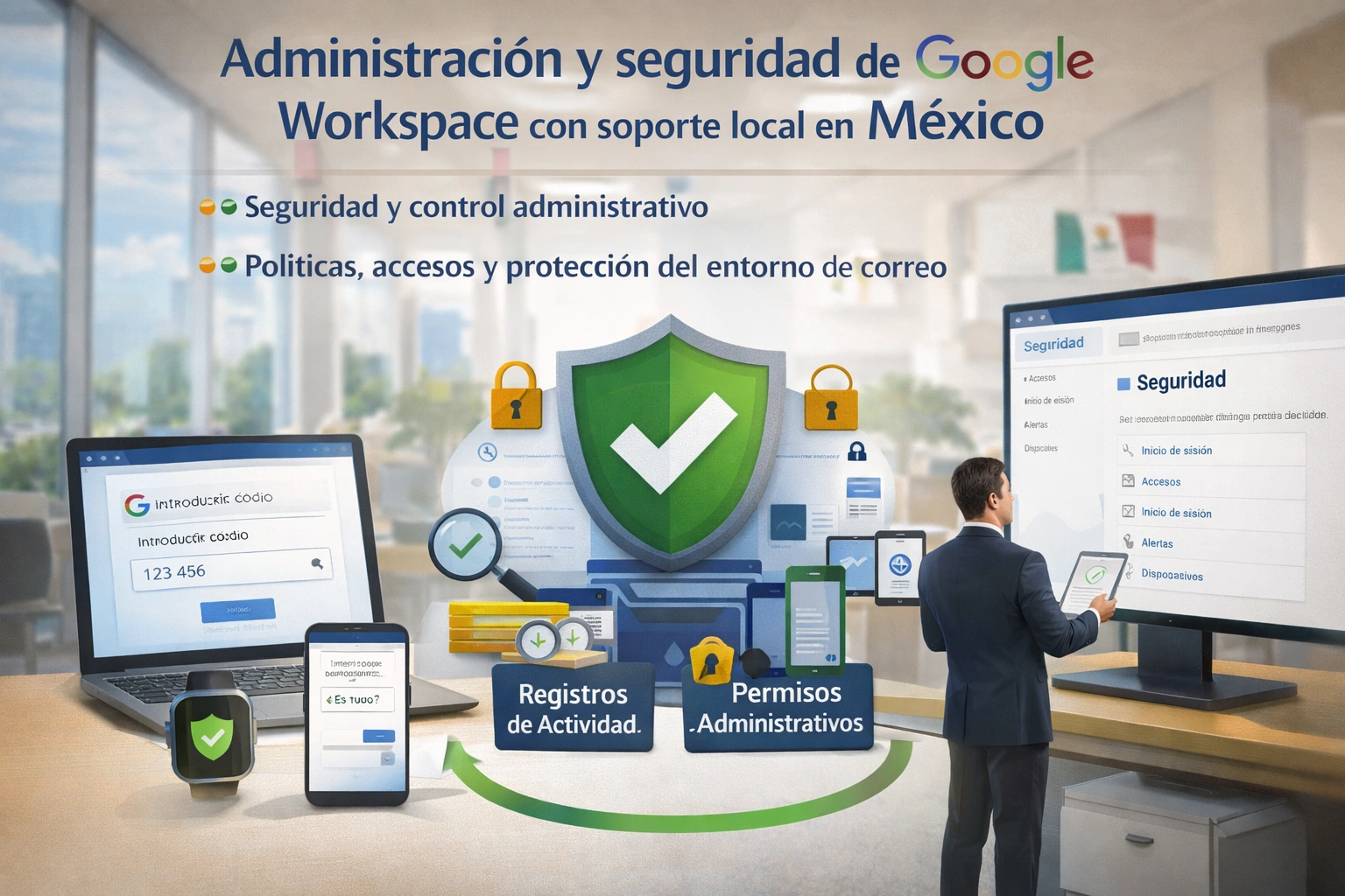 Controles de seguridad revisados durante soporte de Google Workspace en México