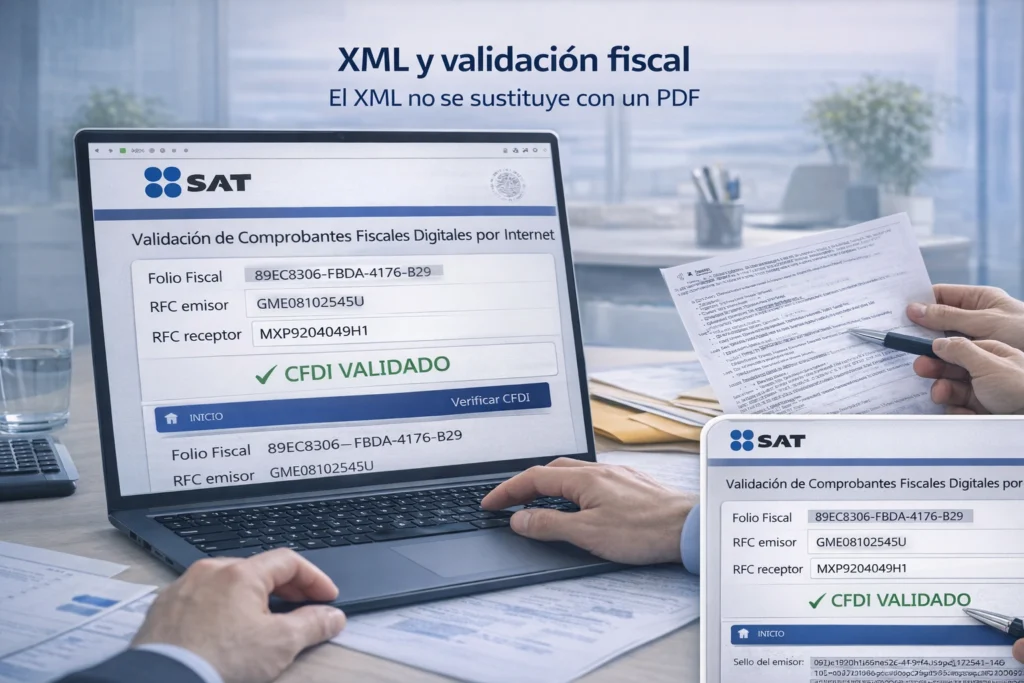 validación de XML y CFDI de Google Workspace en portal del SAT