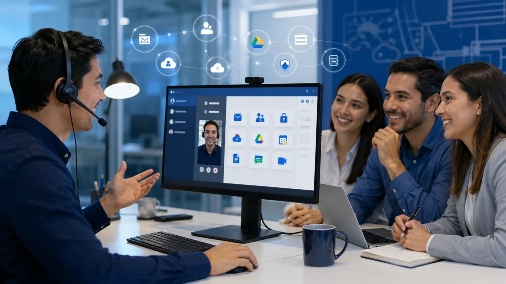 Soporte local para Google Workspace con administración de usuarios y seguridad