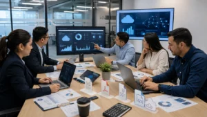 Equipo mexicano revisando factura CFDI y cuenta de Google Cloud Platform